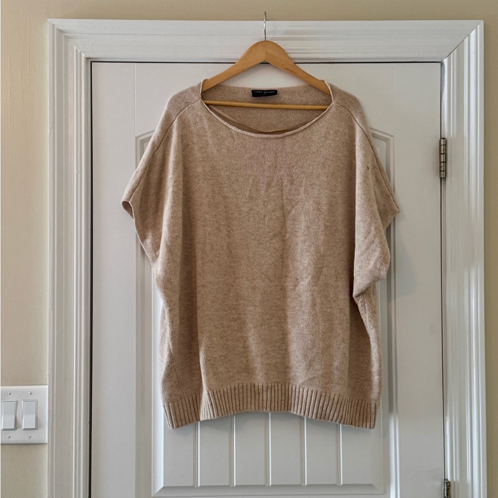 Lane Bryant Oatmeal Batwing Knit Sweater 22/24 | Never Worn, Neutral Chic
